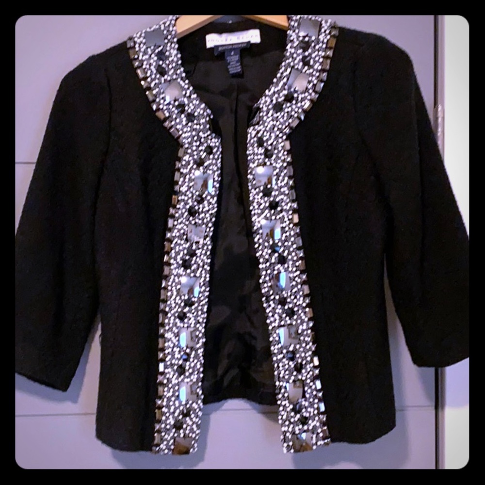 BEAUTIFUL Tweed Beaded Embellished Jacket/Blazer